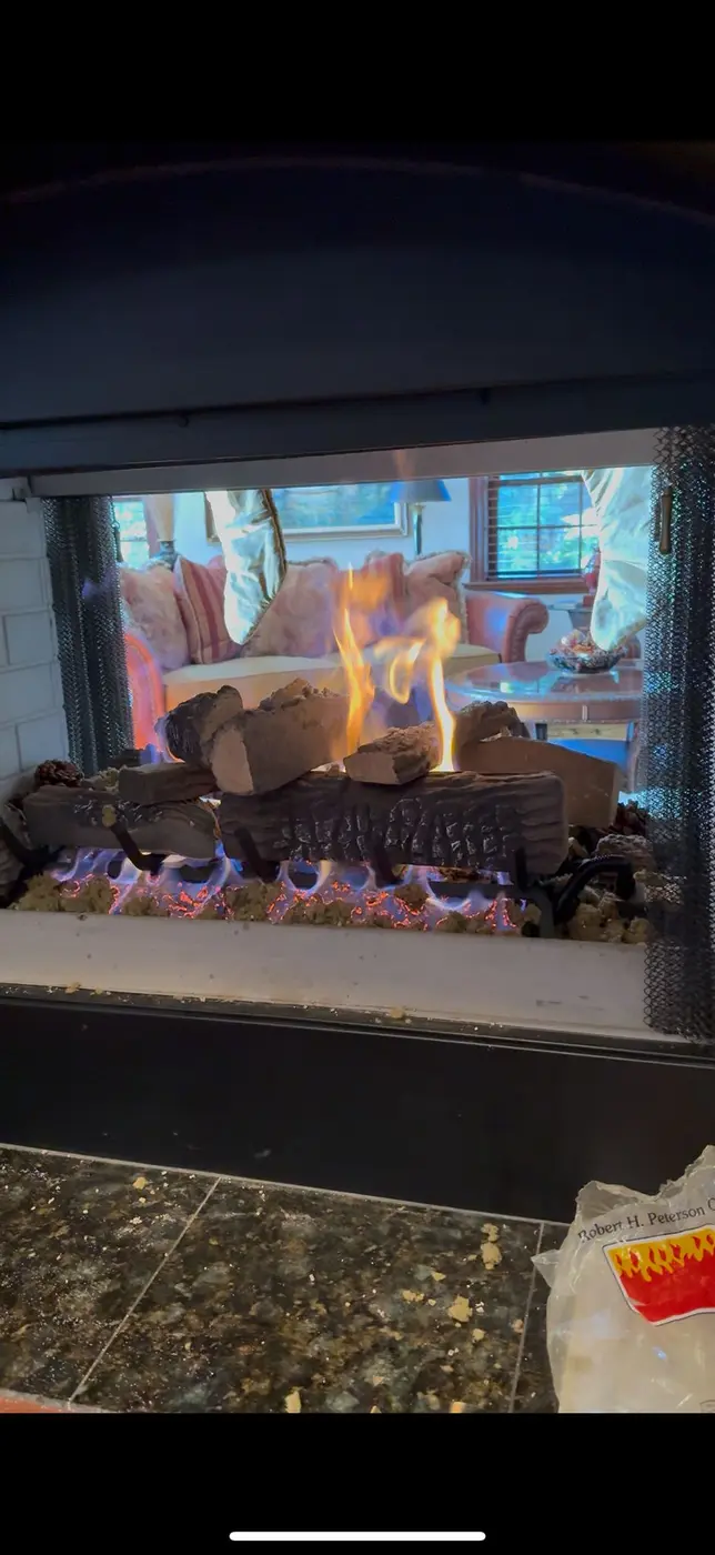 Completed modern gas fireplace service project